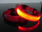 LED lichtband - Lichtgevend - Hondenhalsband - Rood - 40 cm x 48 cm