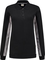 Tricorp polosweater bi-color dames - 302002 - zwart / grijs - maat XXL