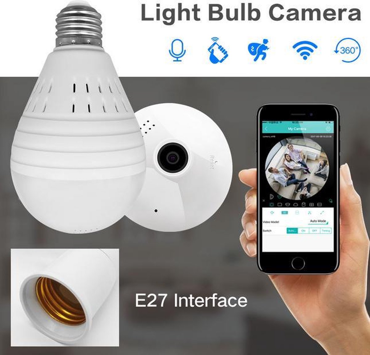 LED lamp camera met WIFI | bol
