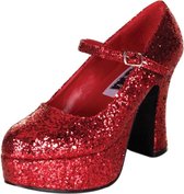 Schoenen Disco glitter rood (38)
