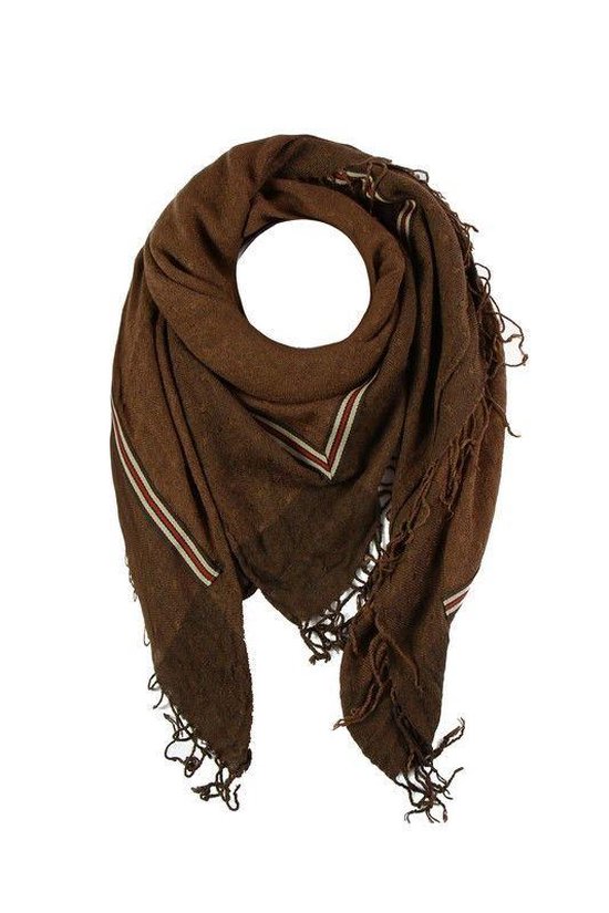 Trendy Vierkante Sjaal Bruin. 145*145 cm groot. 100% Acryl | bol.com