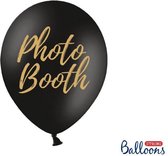 Ballonnen zwart Photo Booth goud 50 stuks