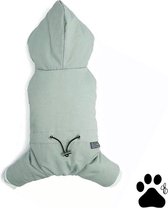 Honden jas - Jas voor honden - Hondenjas met capuchon - Maat XXL - Groen