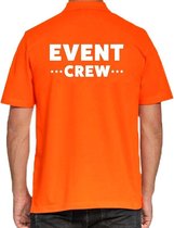 Event crew / personeel tekst polo shirt oranje voor heren XL