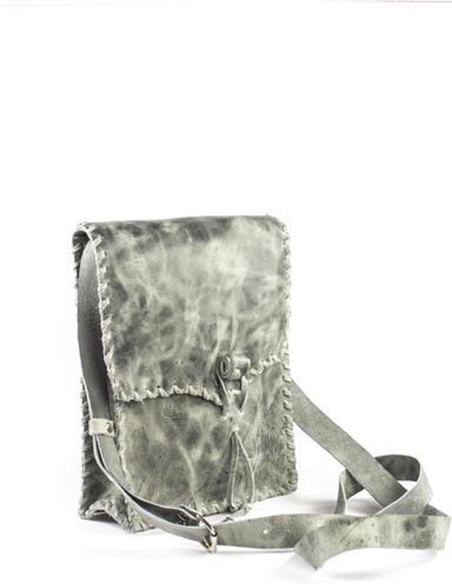 Bohemian Fairtrade Kleptas Leder A5 Grijs