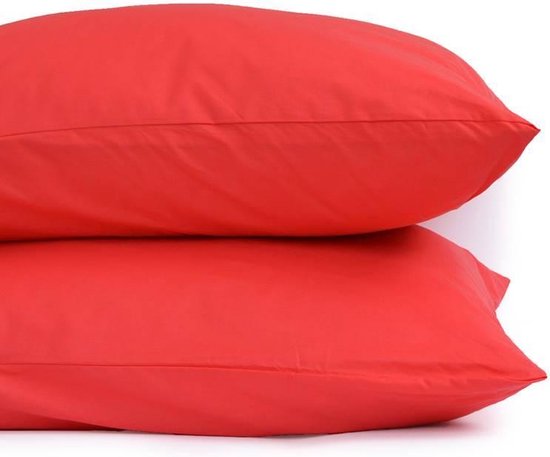 Snoozing flanel kussenslopen - Rood - Set van 2 slopen Snoozing flanel kussenslopen - Rood - Set van 2 slopen