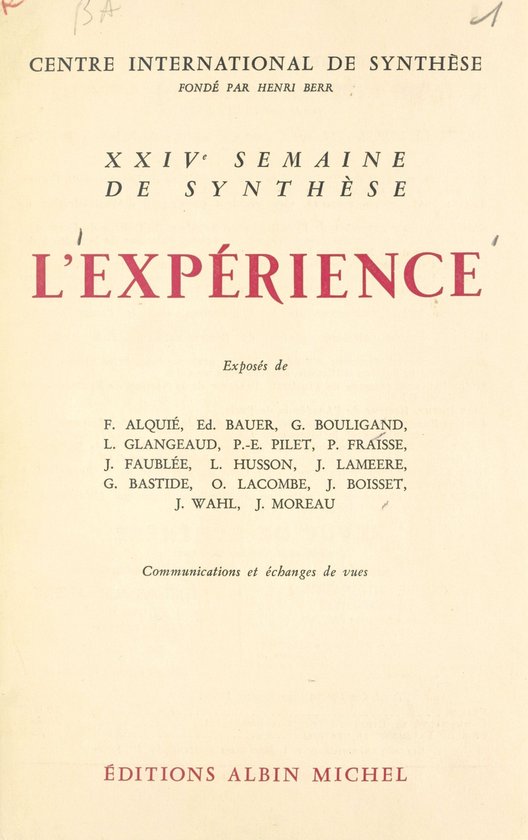 L'expérience