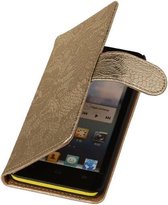 Lace Goud Huawei Ascend P7 - Book Case Wallet Cover Hoesje