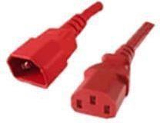 Act C13 C14 1 80m Electriciteitssnoer Rood 1 8 M C13 Stekker C14