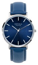 Orphelia Forest OF761804 Horloge - Leer - Blauw - Ø 41 mm