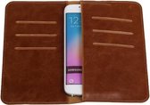 Bruin Pull-up Medium Pu portemonnee wallet voor Samsung Galaxy S2 Plus
