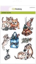 CraftEmotions stempel A5 - Christmas pets 3