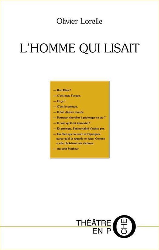 Théâtre en poche - L'homme qui lisait suivi de Victoire