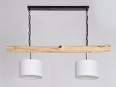 hanging lamp brocant ketting 120cm met witte kapjes