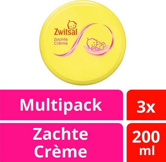 Zwitsal Zachte Crème Baby - 3 x 200 ml - Voordeelverpakking van Zwitsal — afbeelding 3