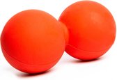 #DoYourFitness - Massagebal - »Globo« - Lacrosse Bal (Twinball) / Fasciaball voor effectieve zelfmassage - 12,5 x 6,4 cm - oranje