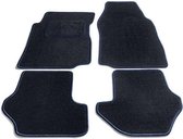 Bavepa Complete Premium Velour Tapis De Voiture Noir Avec Bord Bleu Foncé Volkswagen Golf V 2003-2007