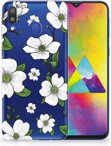 Geschikt voor Samsung Galaxy M20 TPU Hoesje Design Dogwood Flowers