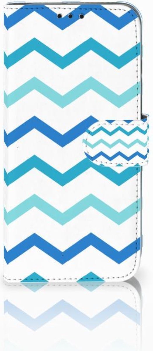 Honor 10 Lite Telefoon Hoesje Zigzag Blauw