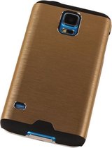 Aluminium Metal Hardcase Samsung Galaxy V G313 Goud - Back Cover Case Bumper Hoesje