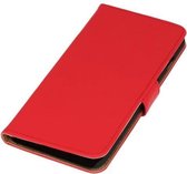 Bookstyle Wallet Case Hoes Geschikt voor HTC One 2 M8 Rood