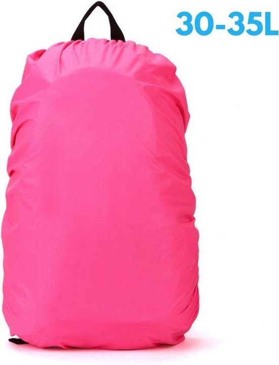 Foto: Regenhoes rugzak waterdichte 35 liter regenhoes regencover voor backpack of rugzak roze