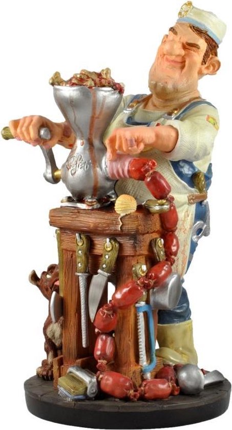Boucher - saucisse - chien - polyrésine - professions - figurine - Profisti - 12x12x32 cm - cadeau promotionnel