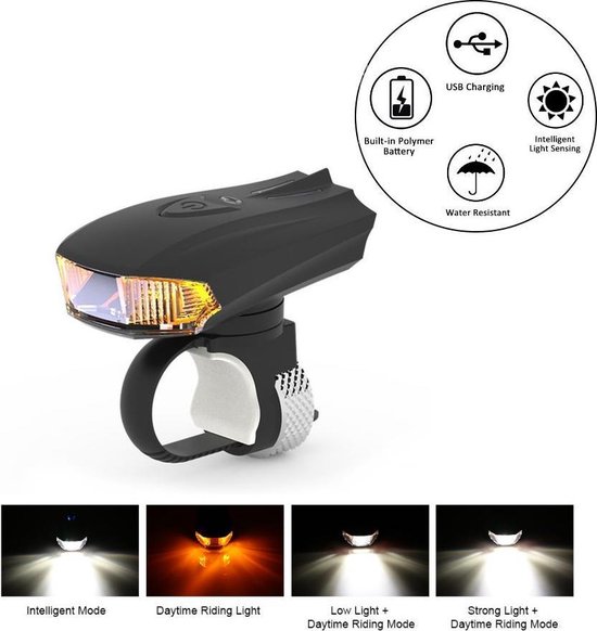 Smart Zelfdimmende Fietslamp LED Compact Wit 400 Lumen | bol.com