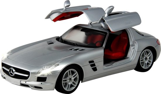 | Racetin Mercedes Benz SLS AMG 1:16 Bestuurbare Speelgoed zilveren mercedes sls auto 16 cm | Modelauto kopen.nl