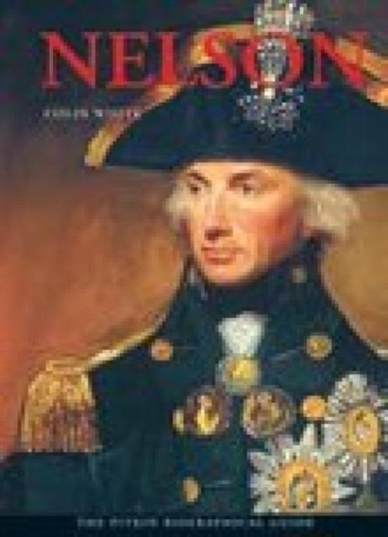 Boekcover met portret van Horatio Nelson in militair uniform met hoed en medailles.