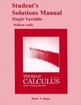 Thomas' Calculus, Student's Solutions Manual