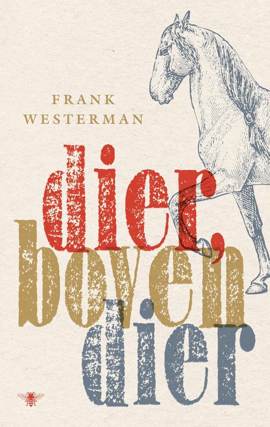 Boekcover met de titel "Dier, bovendier" en een paardtekening.