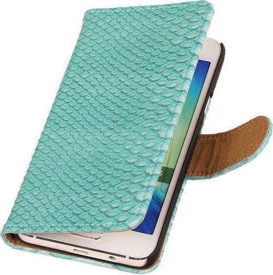 Turquoise Slang Booktype Samsung Galaxy A3 2016 Wallet Cover Hoesje
