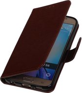 Bruin Smartphone TPU Booktype Samsung Galaxy A3 2016 Wallet Cover Hoesje