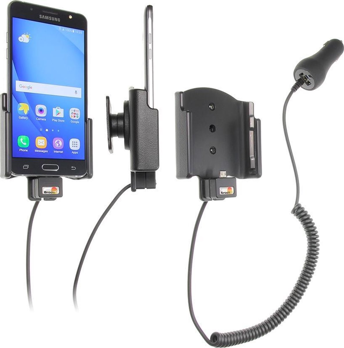 Brodit houder geschikt voor Samsung Galaxy J5 2016 Actieve houder met 12/24V
