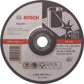 Bosch - Doorslijpschijf gebogen Expert for Inox - Rapido AS 46 T INOX BF, 180 mm, 22,23 mm, 1,6 mm