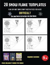 Cut and Paste Activities for 2nd Grade (28 snowflake templates - Fun DIY art and craft activities for kids - Difficult)