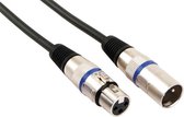 HQ-Power XLR kabel, 1 x XLR mannelijk 3-polig, 1 x XLR vrouwelijk 3-polig, 6 m, perfect voor geluidsoverdracht