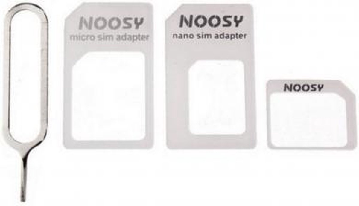 SIM adapter set / 3 stuks + Ejector pin / Nano Sim en Micro Sim - MobielCo