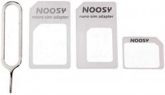 SIM adapter set / 3 stuks + Ejector pin / Nano Sim en Micro Sim