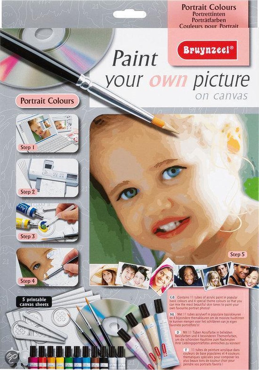 Bruynzeel Paint Your Own Picture Portrait Colours bol
