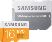 Samsung Evo 16 GB Micro SD class 10 met adapter