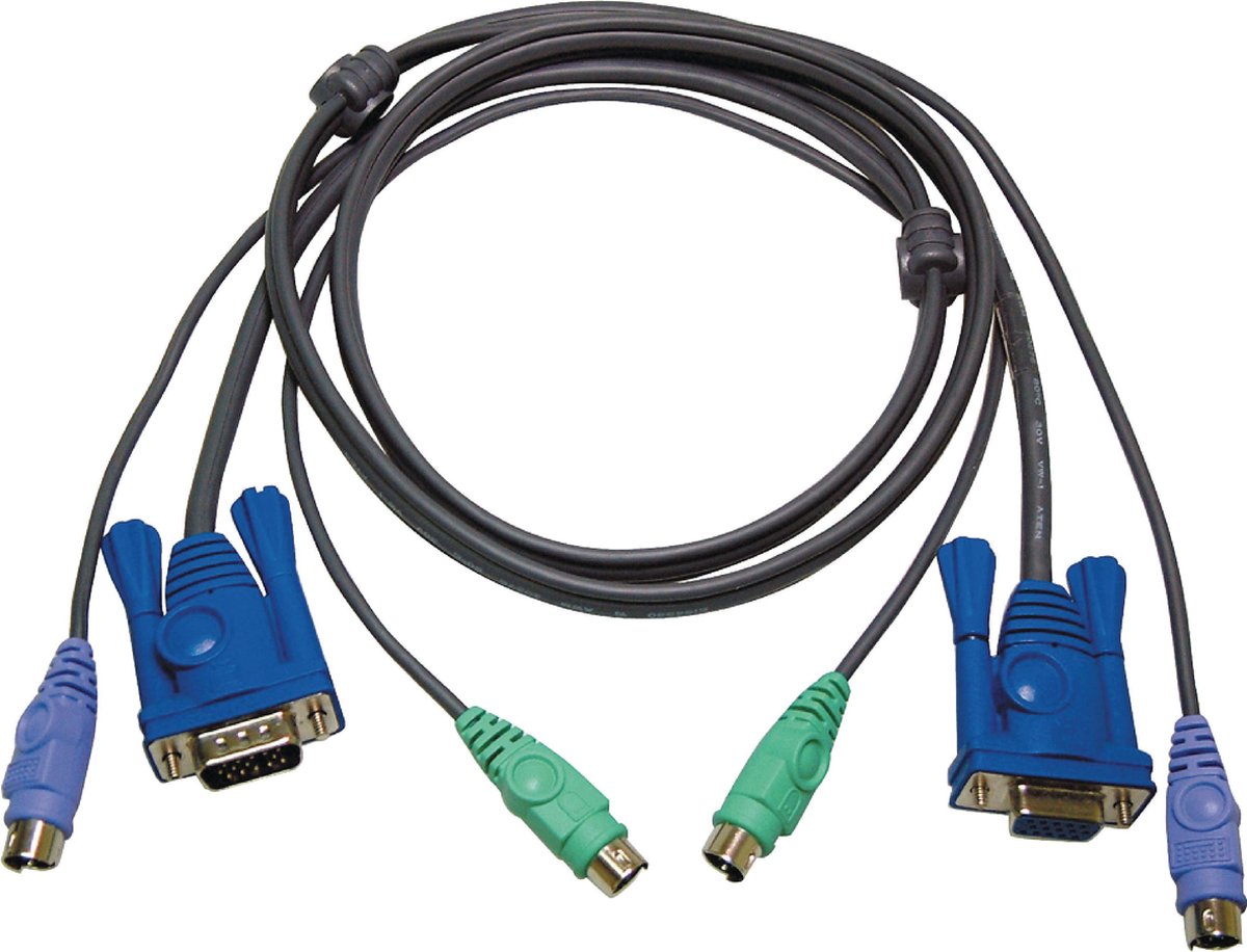 KVM Kabel VGA Female 15-Pins / 2x PS/2-Connector - VGA Male / 2x PS/2-Connector 3.0 m