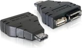 Power over eSATA (eSATAp) naar eSATA en USB-A adapter - SATA300 - 3 Gbit/s / zwart