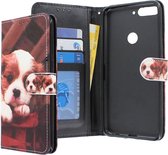 Huawei Y7 2018 hoesje - CaseBoutique - Honden print - Kunstleer