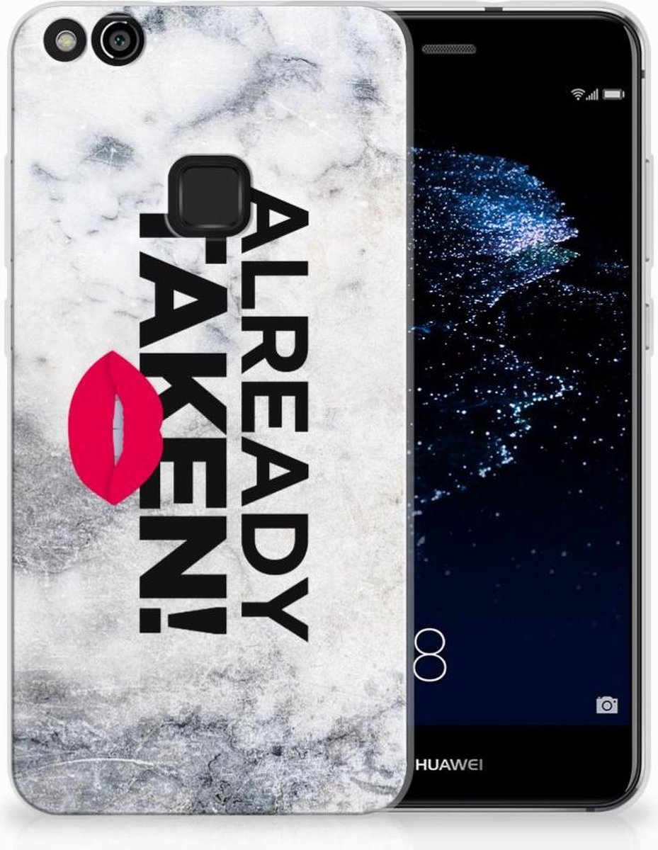 Huawei P10 Lite Siliconen hoesje met naam Already Taken White