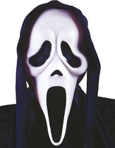 FUNWORLD - Zwart en wit Ghost Face spokenmasker voor volwassenen