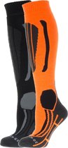 Falcon Victor Wintersportsokken - Maat 39-42 - Mannen - oranje/zwart/grijs