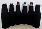 6 st. bierfleshouder- flessen koel houder | bierfles | zwart