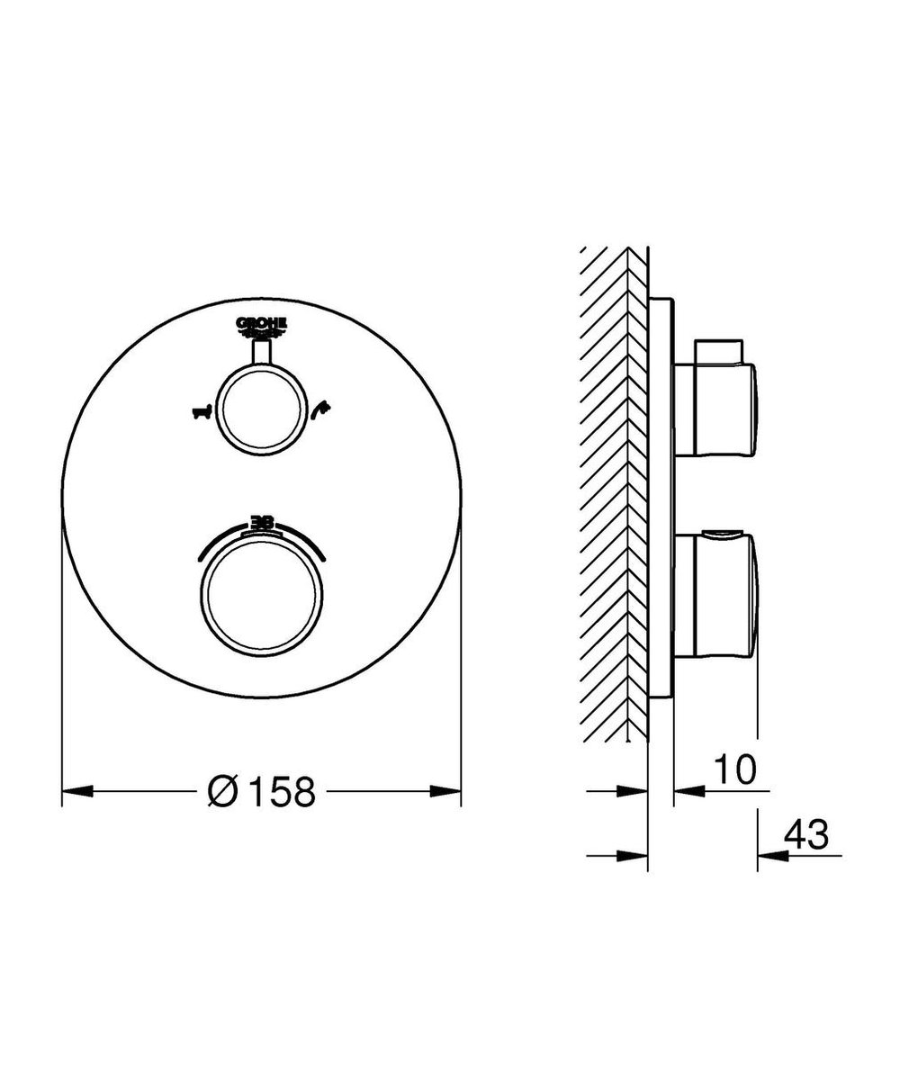 GROHE Omstelling chroom - 47238000
